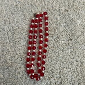 Elegant Red Beaded Necklace